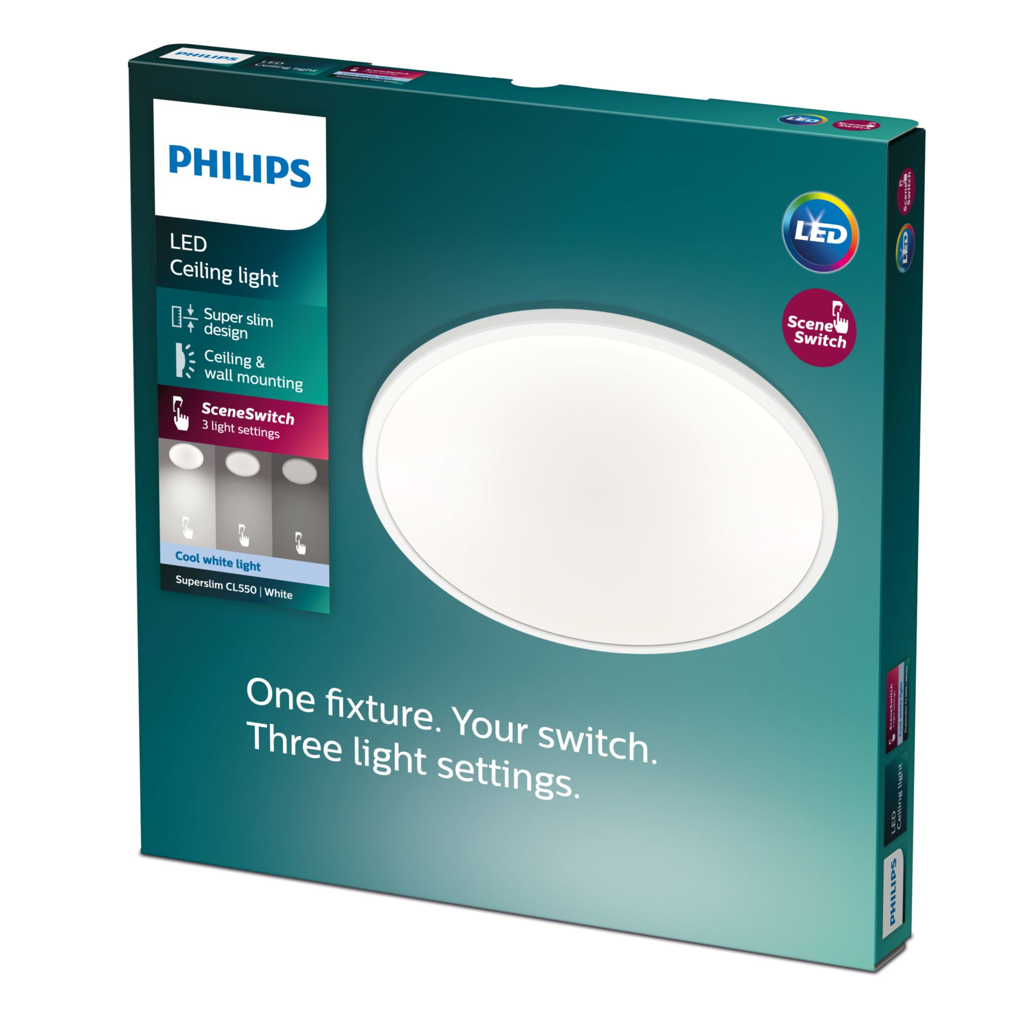 Philips 3in1 LED Leu SceneSwitch CL550 1500lm Dimmen o DS weiß 75029503_0206897046