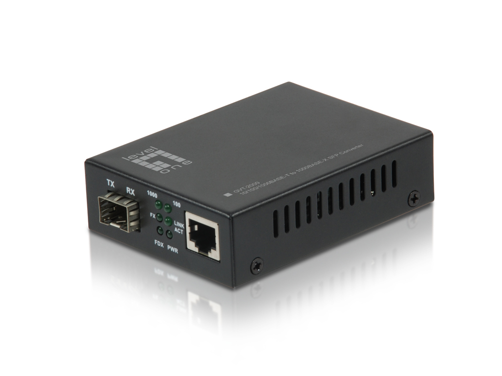 Level One GVT-2000 RJ45 SFP Gb Media Converter – Ansicht 1