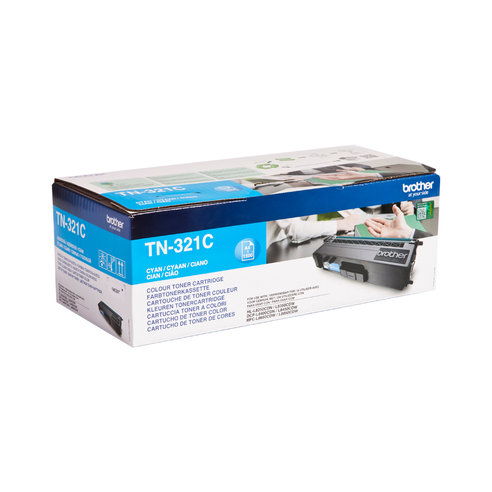Brother TN-321C Lasertoner 1500Seiten Cyan Lasertoner / Patrone