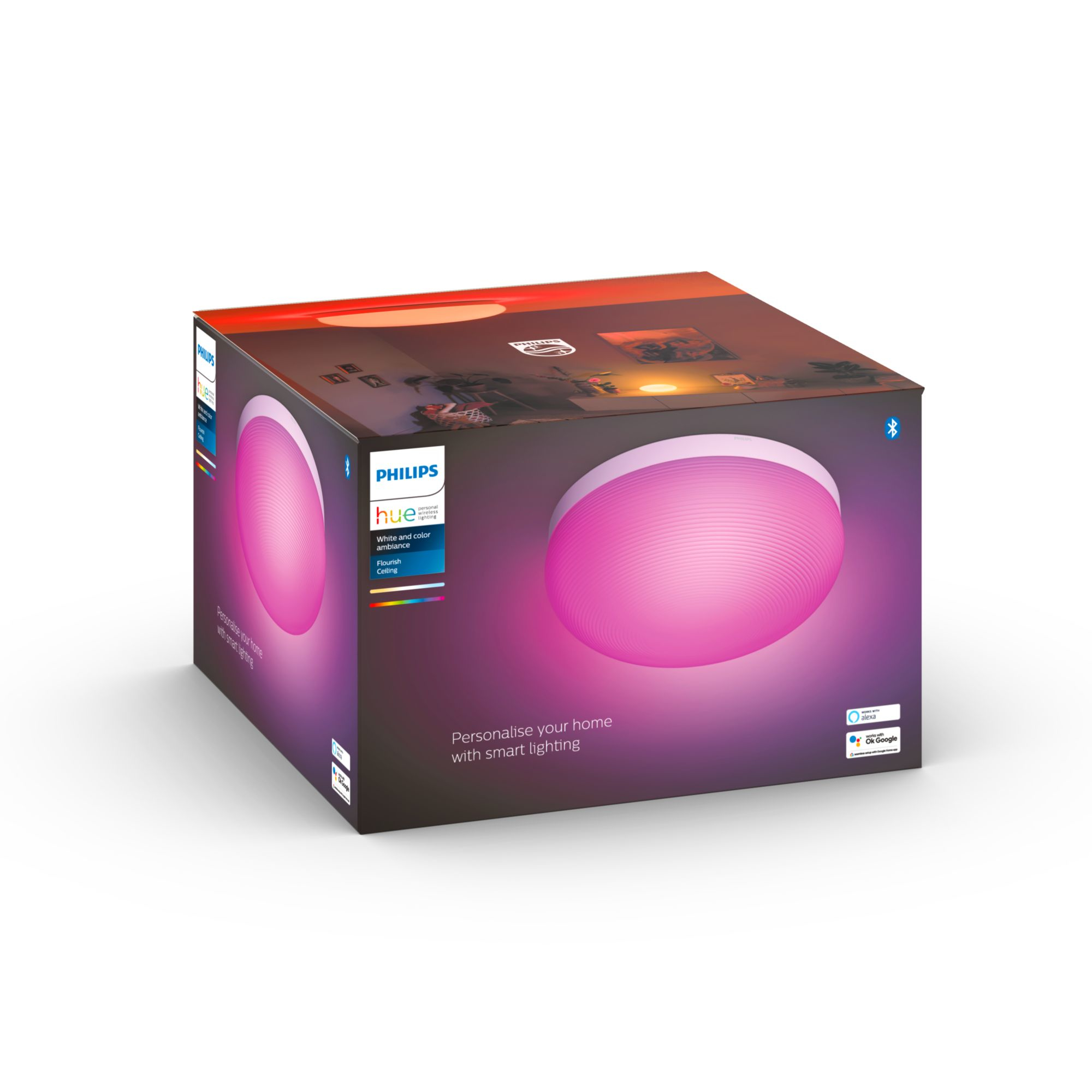Philips Hue White&Col. Amb. Flourish Deckenleu weiß 2400lm 92657537_3323580203