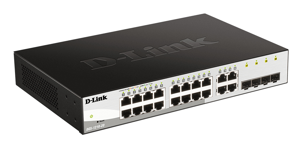 D-Link DGS-1210-20 20-Port Layer2 Smart Managed Gigabit Switch – Ansicht 2