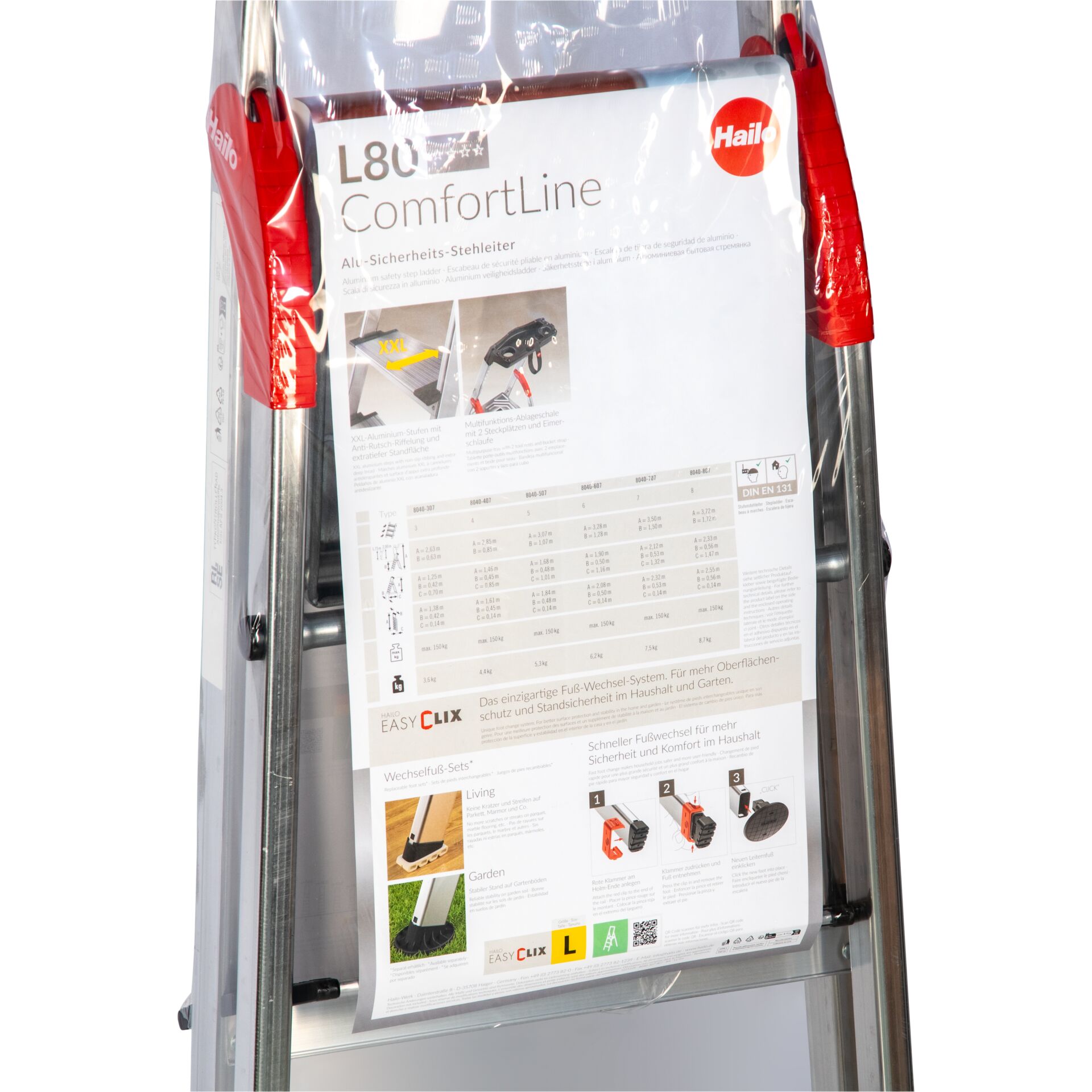 Hailo L80 ComfortLine 3 Stufen Stehleiter 245088_12