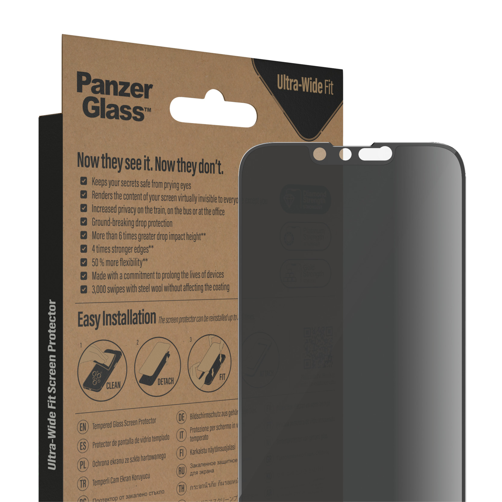 PanzerGlass iPhone 14/13/13 Pro Ultrawide Privacy AB 100351515_0338648419