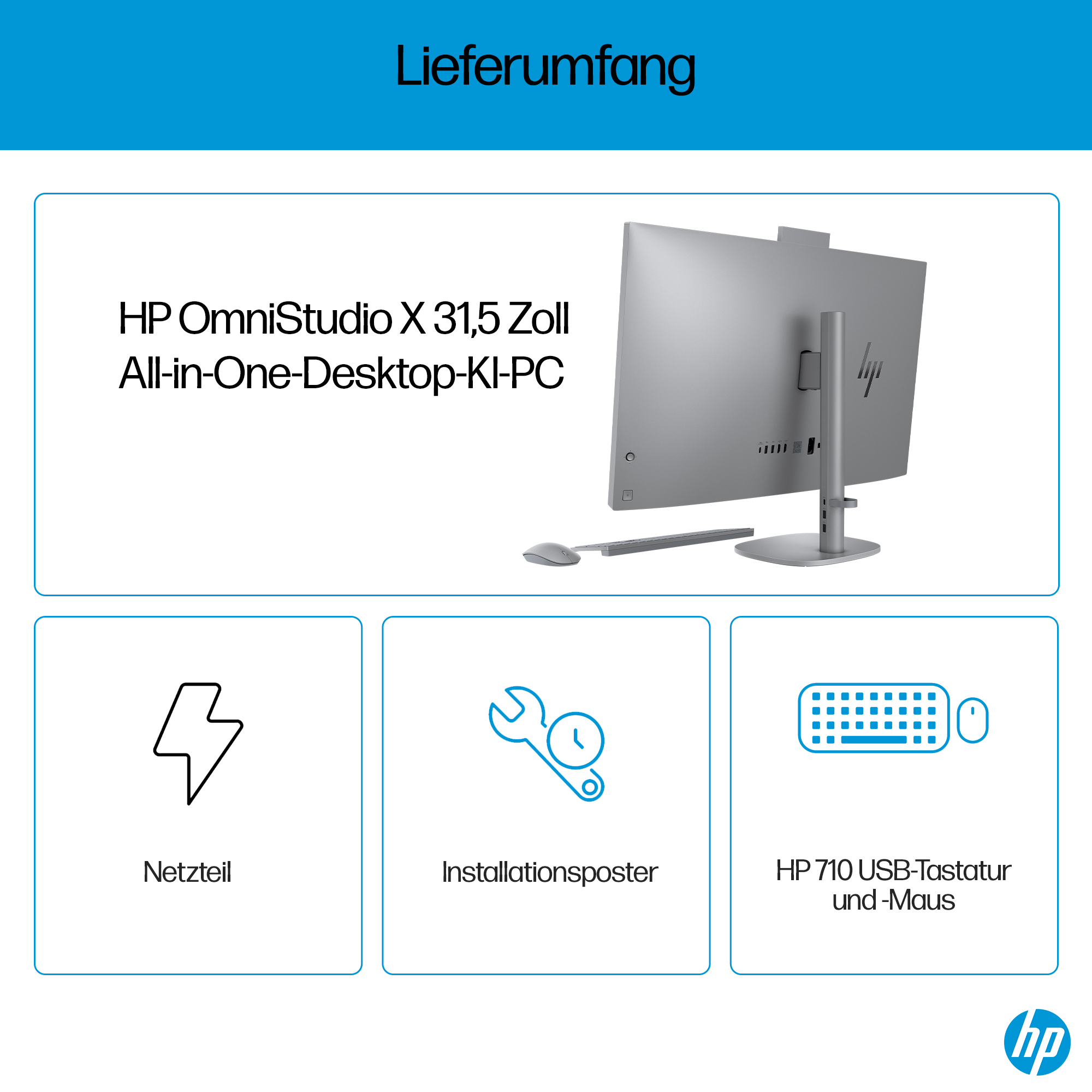 HP OmniStudio X32-c0670ng 80,01cm (31,5 ) Ultra 7 32GB 1TB – Ansicht 5