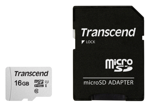 Transcend microSDHC 300S-A  16GB Class 10 UHS-I U1