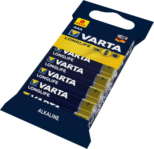 1x8 Varta Longlife AAA LR 3 Folienverpackung