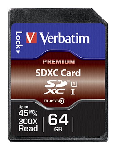 Verbatim SDXC Karte         64GB