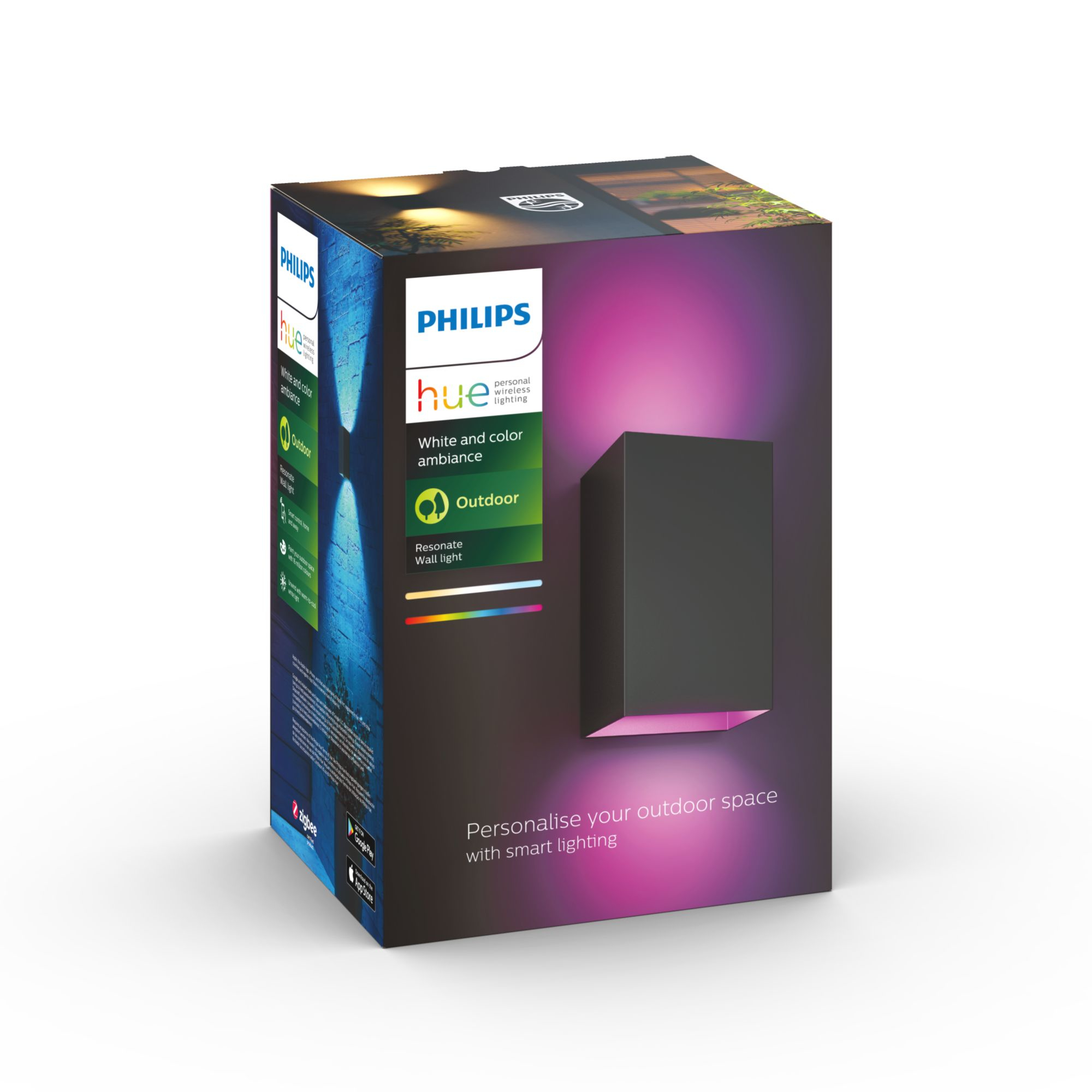 Philips Hue White and Color ambiance Resonate Outdoor Wandleuchte