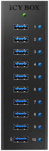 Raidsonic ICY BOX IB-AC6110 10-Port USB 3.0 Hub