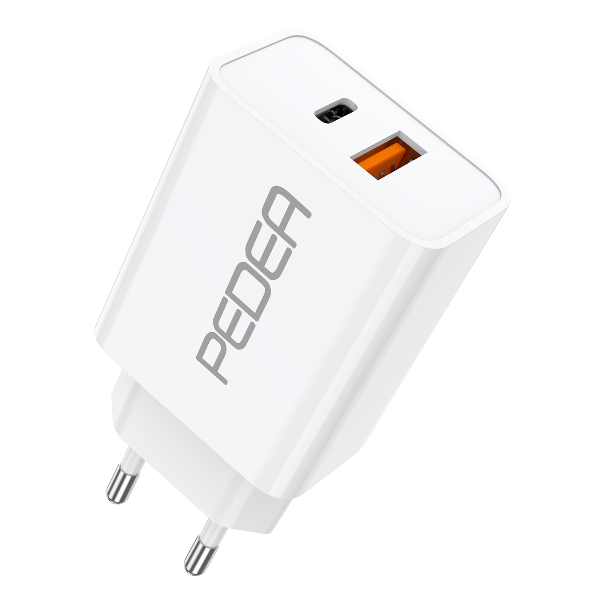 PEDEA Schnellladegerät "Dual" PD 20 Watt USB Typ A/C, weiß