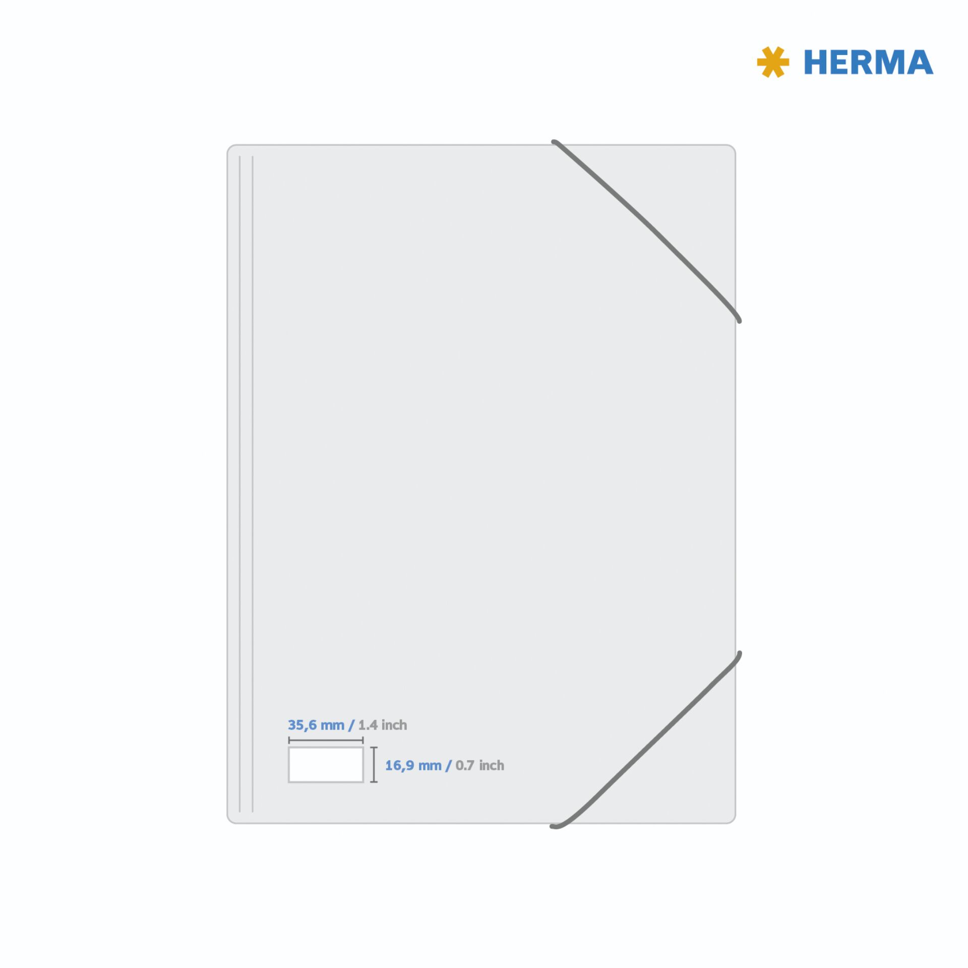 Herma Etiketten weiß   35,6x16,9 25 Blatt 2000 St. ablösbar 10003 104300_02