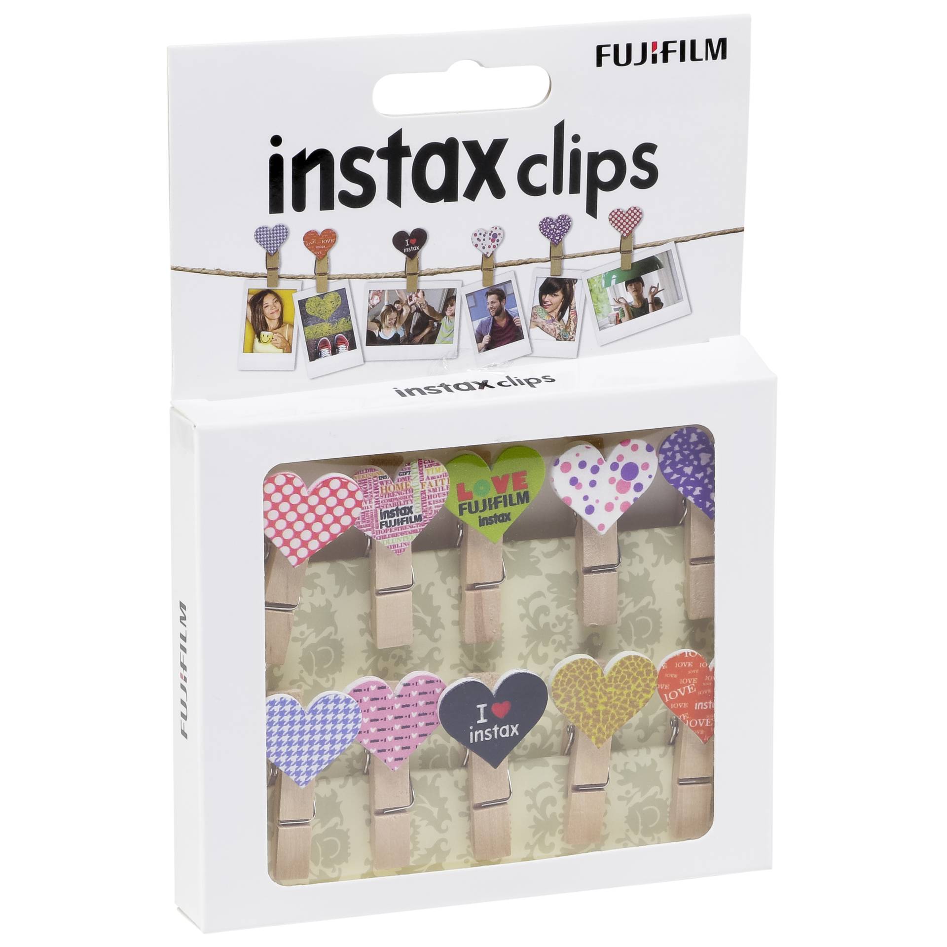 Fujifilm Instax Design Clips 10er Set Motiv Herz 189261_01