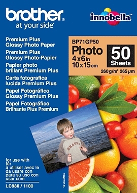 Brother BP71GP50 Premium Glossy Photo Paper Weiß Fotopapier