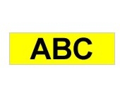 Brother Gloss Laminated Labelling Tape - 9mm, Black on Yellow TZ Etiketten erstellendes Band