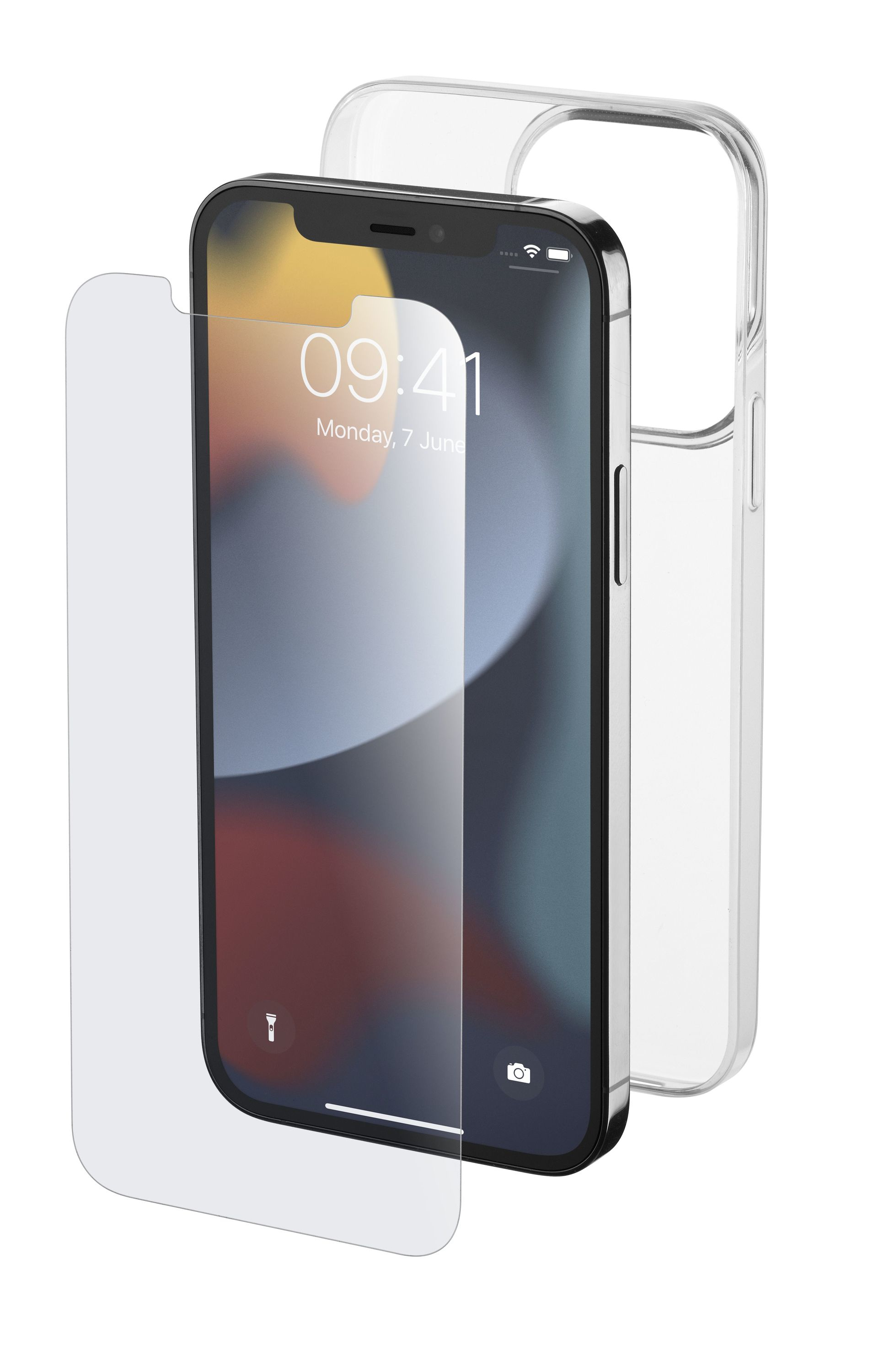 Cellularline Starter Kit -Case+Glass- f. iPhone 13 Pro, Trans