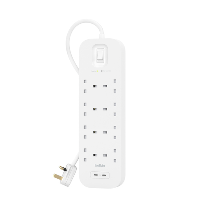 c940cf8471453d032293de78b90e36a6 Belkin Surgemaster Steckdosenleiste 8-Fach, 30W 2m Kabel