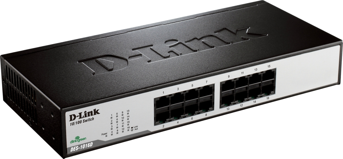 D-Link DES-1016D 16-Port NWay Workgroup Switch (RJ-45)