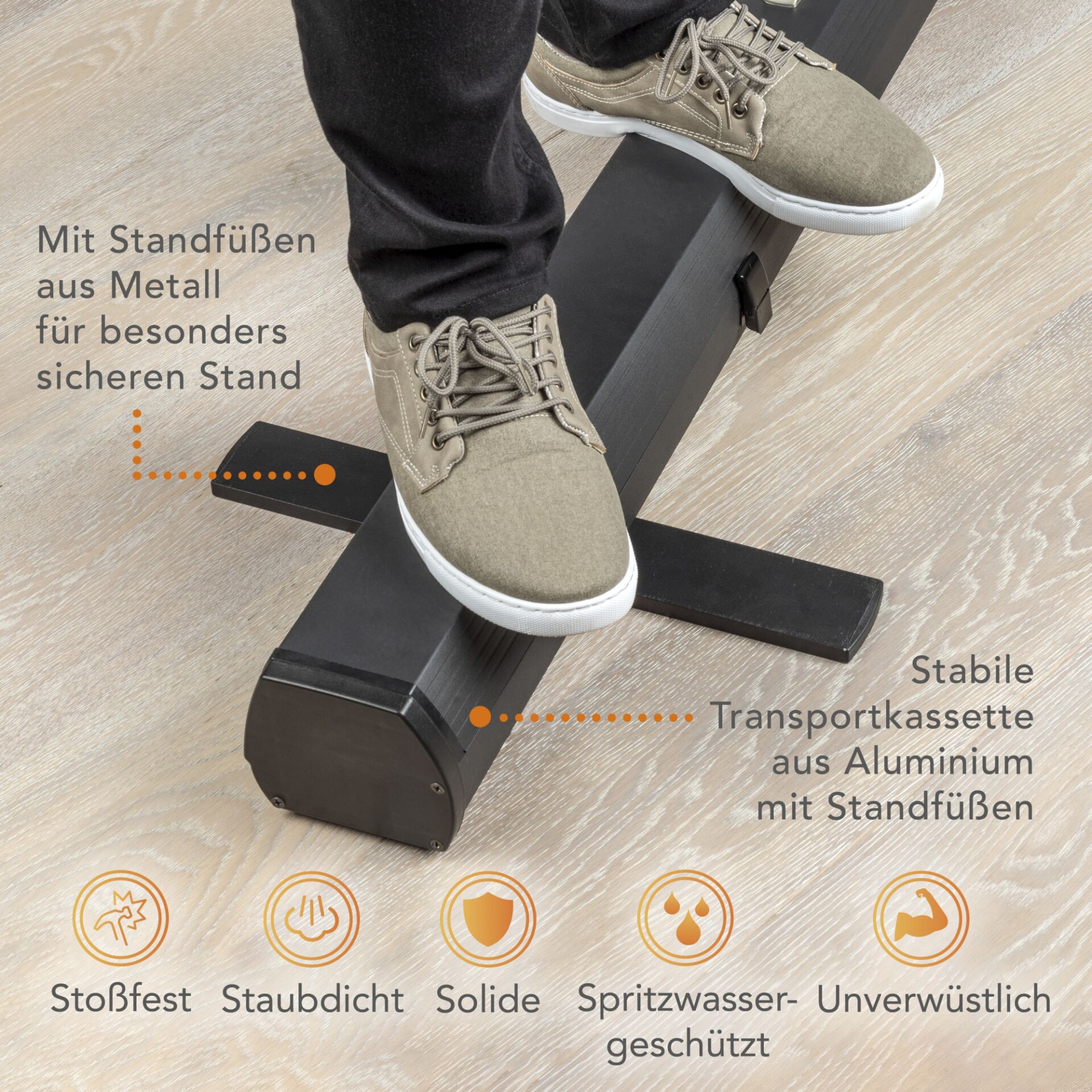 walimex pro Roll-up Panel Hintergrund 210x220cm schwarz