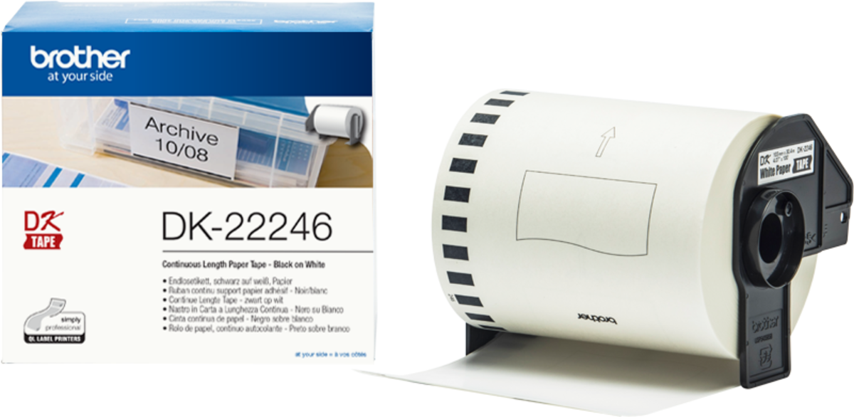 Endlos-Etiketten DK-22246 weiß, 103mm x 30,48m