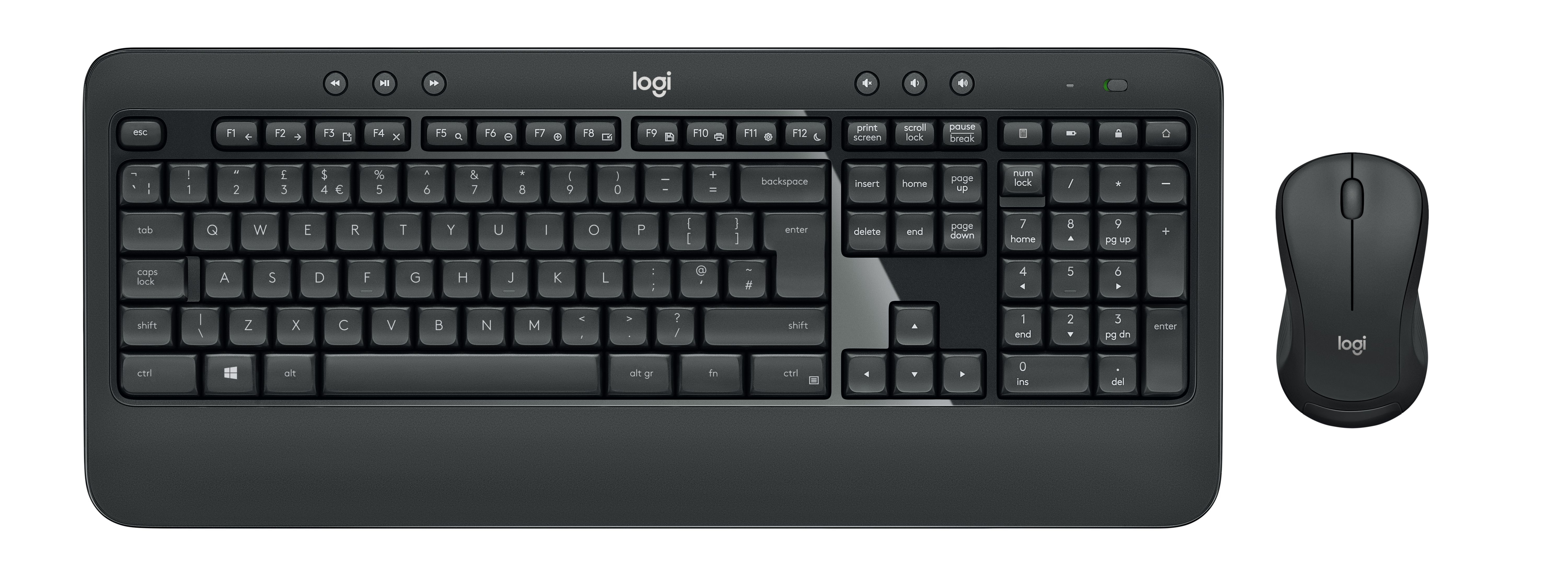 Logitech MK540 Advanced Tastatur RF Wireless QWERTZ Deutsch Schwarz, Weiß