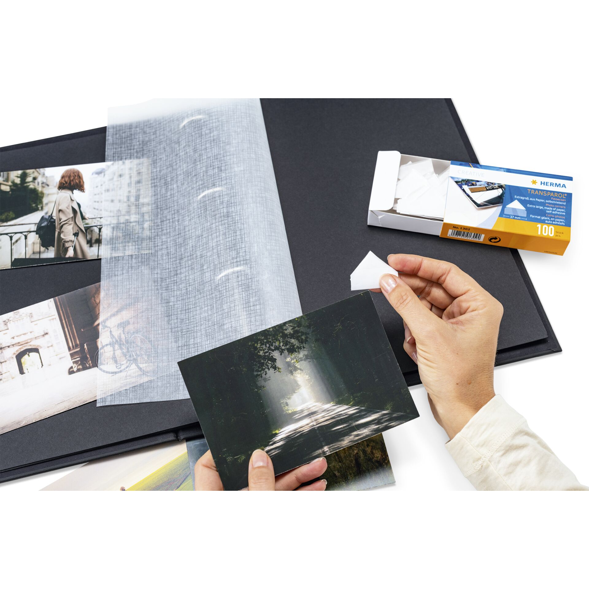 Herma Transparol Fotoecken XXL 100 St. 2er-Streifen        1302 346206_03