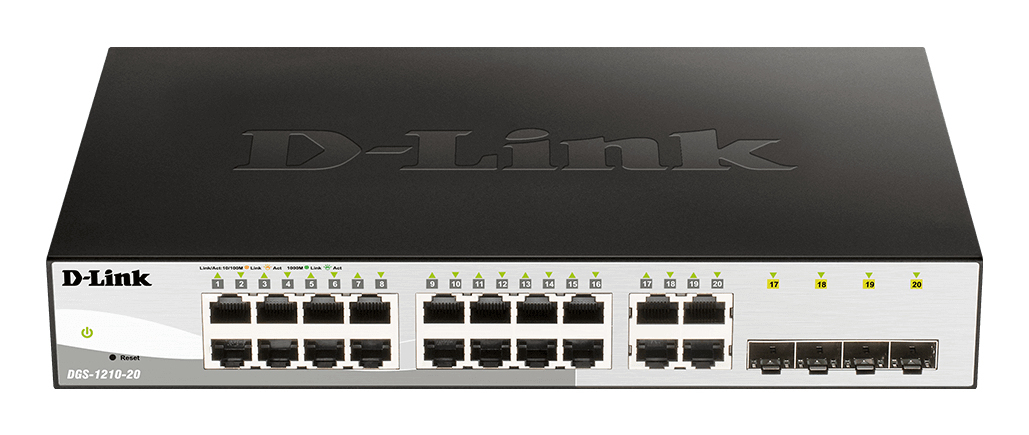 D-Link DGS-1210-20 20-Port Layer2 Smart Managed Gigabit Switch – Ansicht 1