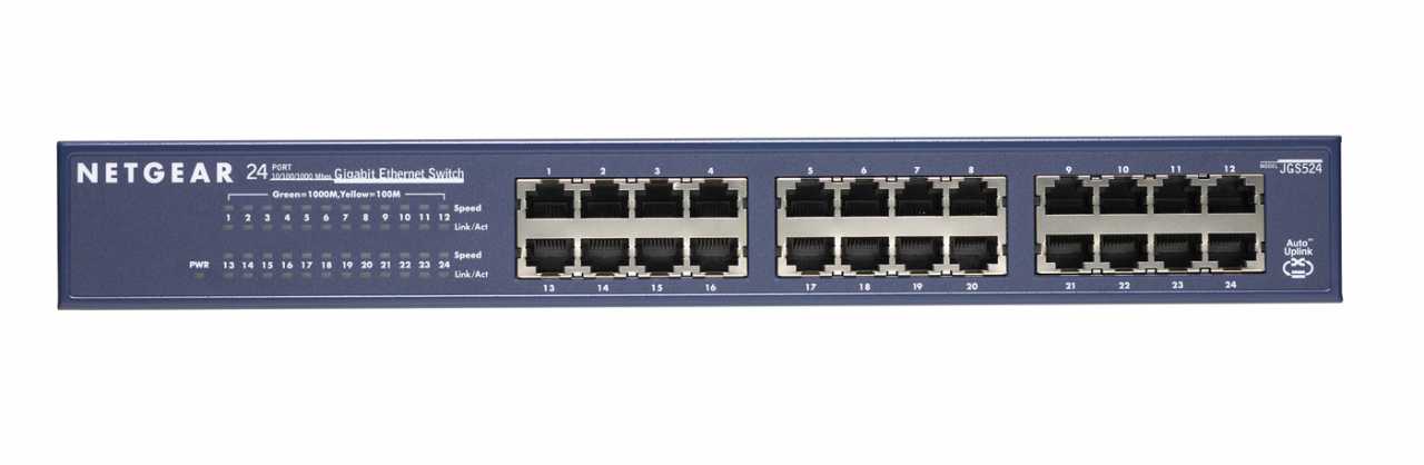 Netgear 24-port Gigabit Rack Mountable Network Switch Unmanaged network switch Blau
