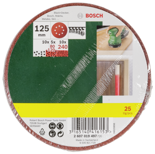 Bosch 25 Schleifblätter für Exzenterschleifer 125mm
