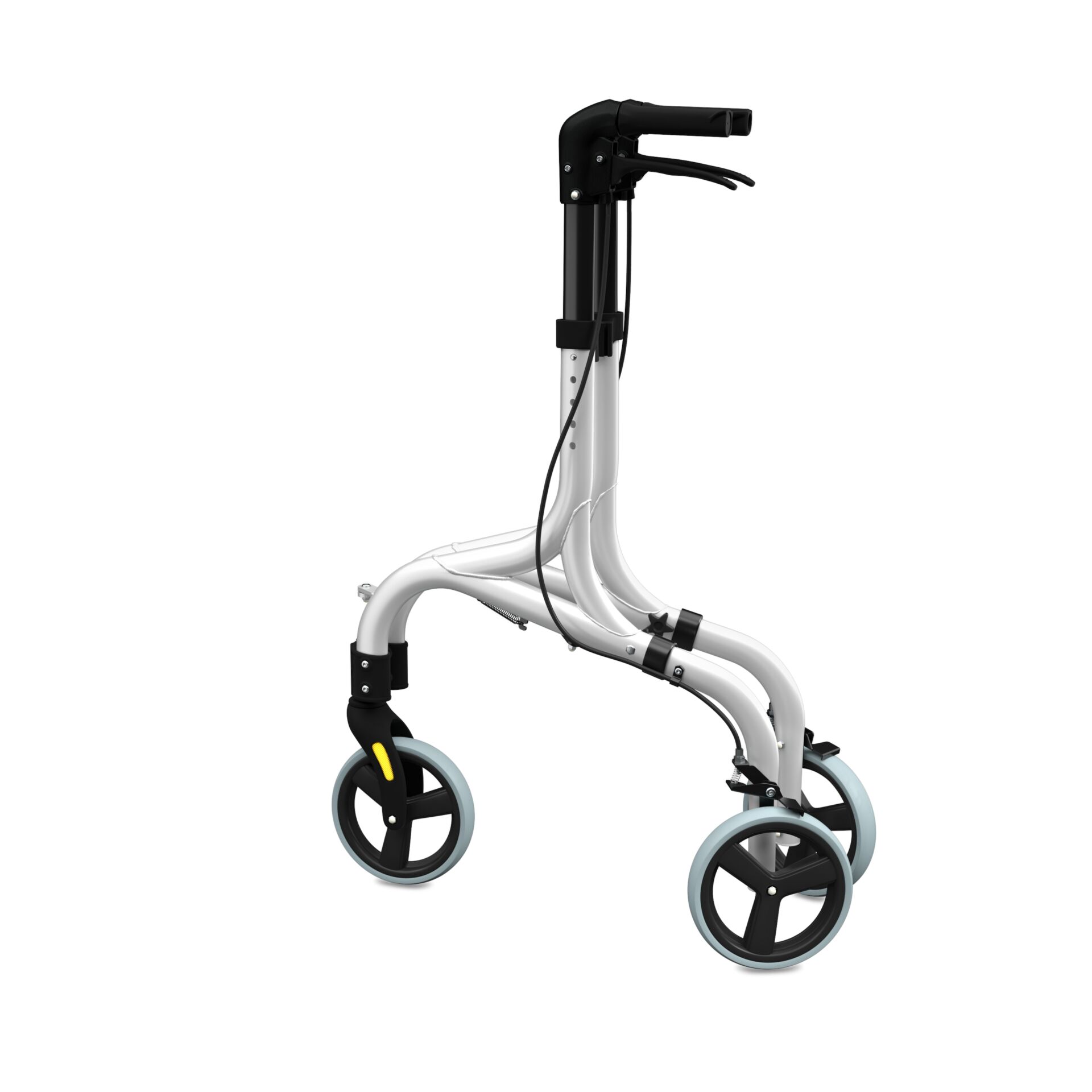 Rollator mit vier Rädern und ergonomischem Griff für verbesserte Mobilität
