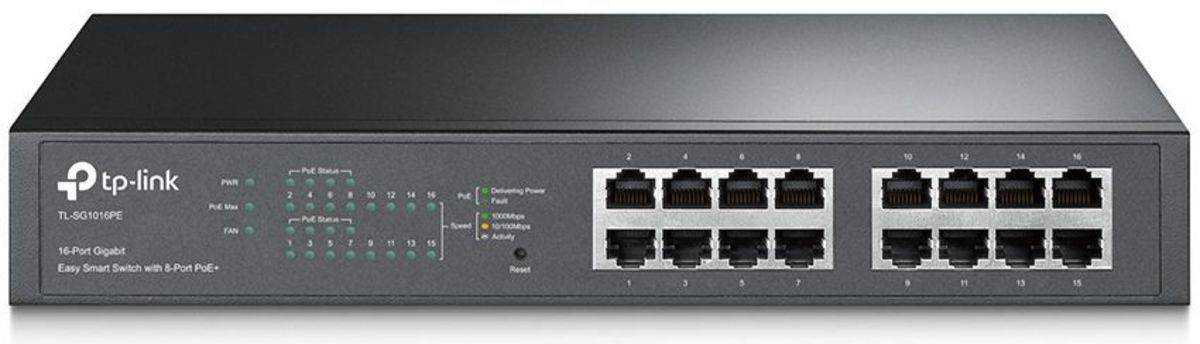 TP-Link TL-SG1016PE 16-Port Gigabit Desktop POE Smart Switch