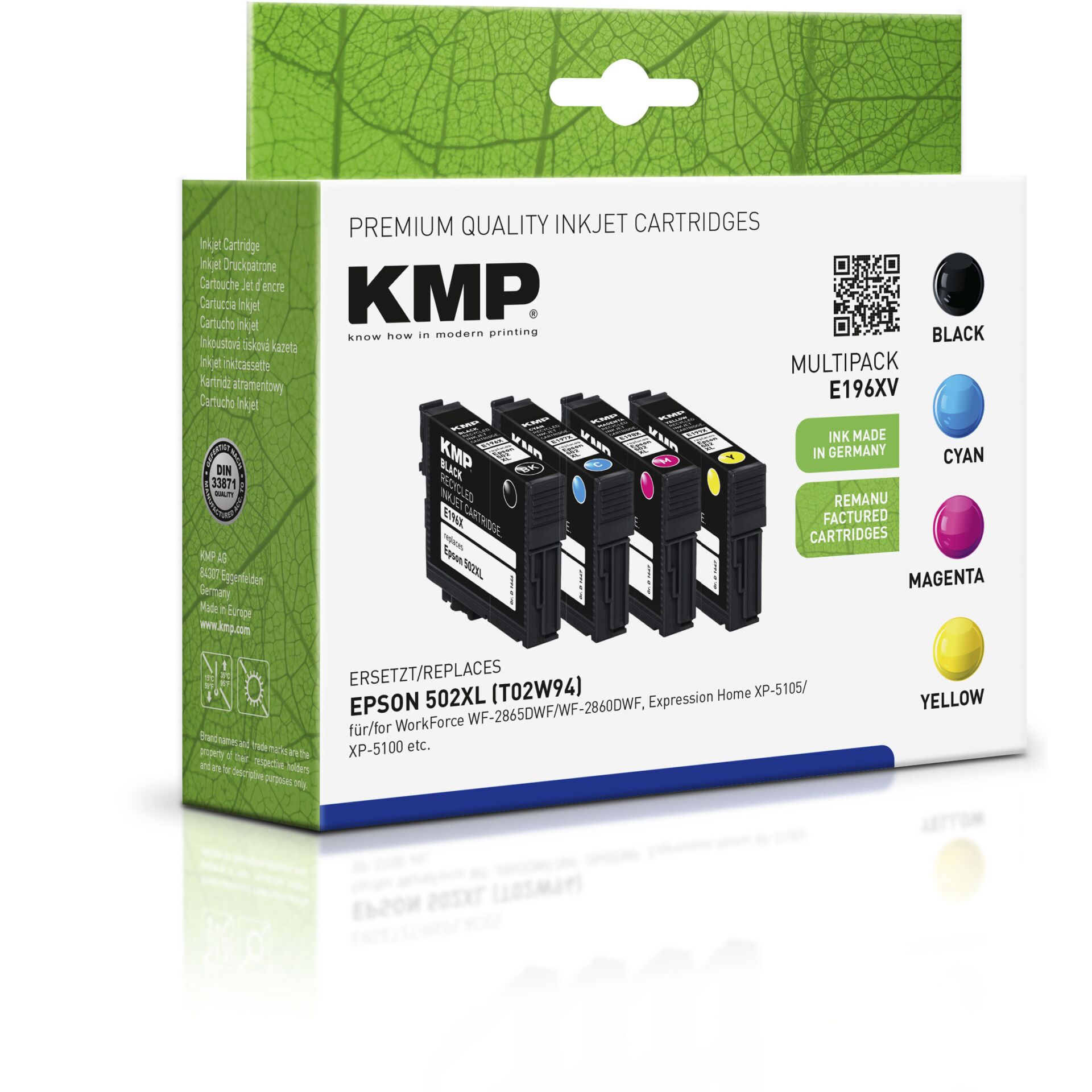 KMP E196XV Multipack BK/C/M/Y kompatibel mit Epson T 02W6 632417_01