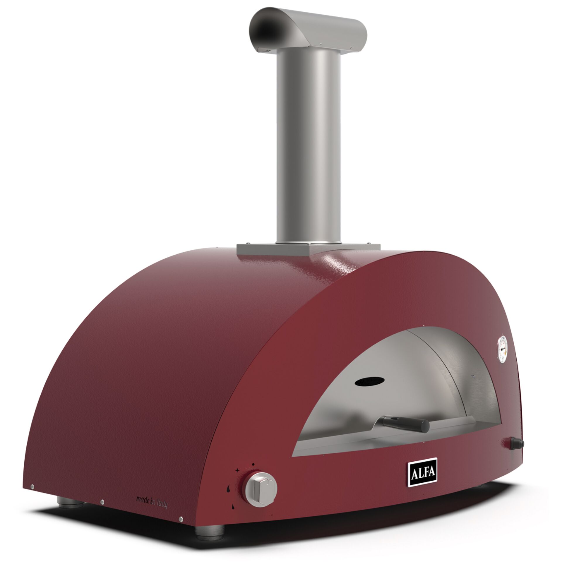 Alfa Forni Moderno 3 Pizze Hybrid-Pizzaofen Antique Red