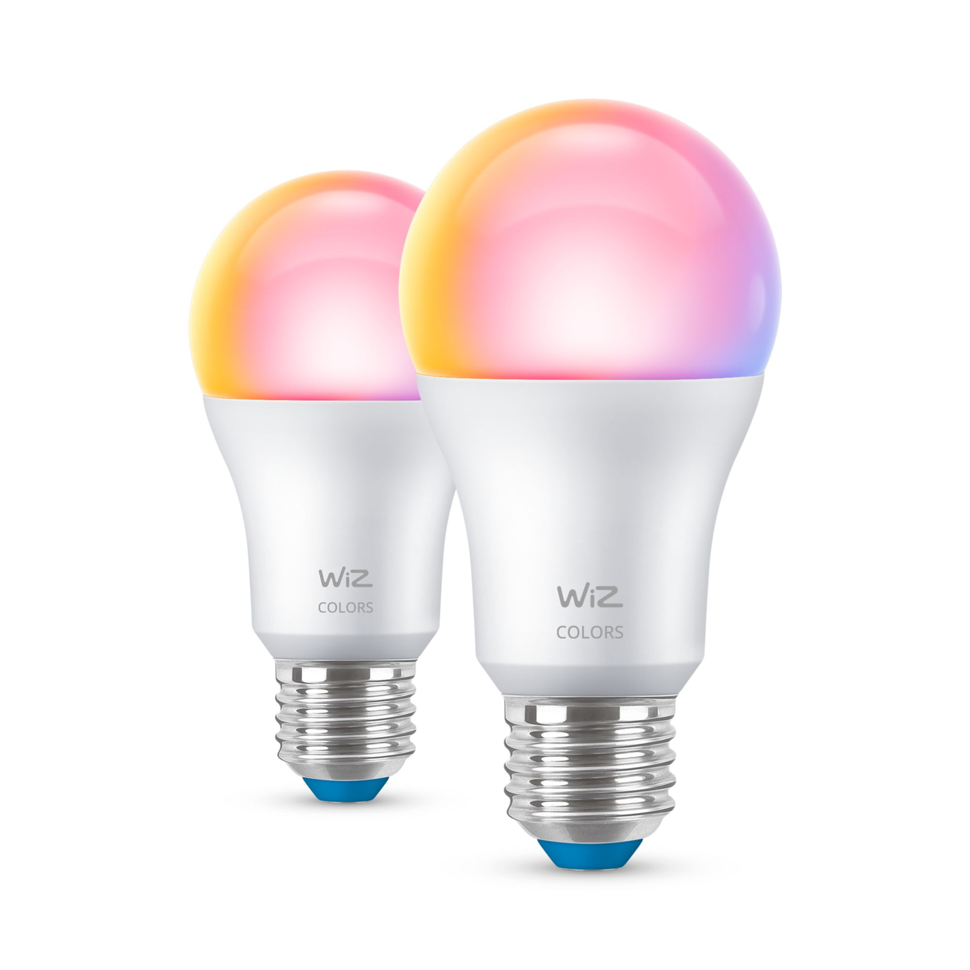 WiZ White & Color 60W E27 A60 Bulb Tunable Doppelpack 9ada2d7e380fabd52a01e21155e8afd0