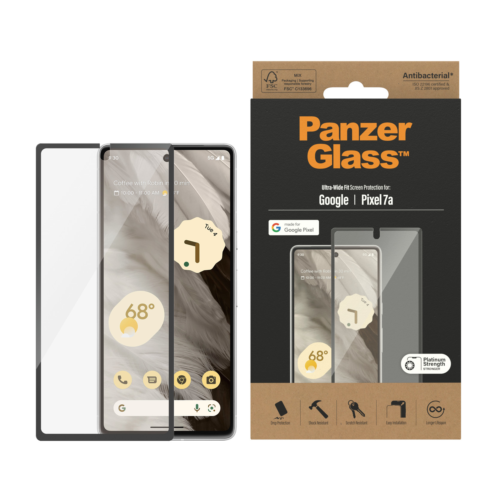 PanzerGlass Screen Protector Google Pixel 7a Ultra Wide Fit 0a37cc3270441be6c32144dc2e3b95ea