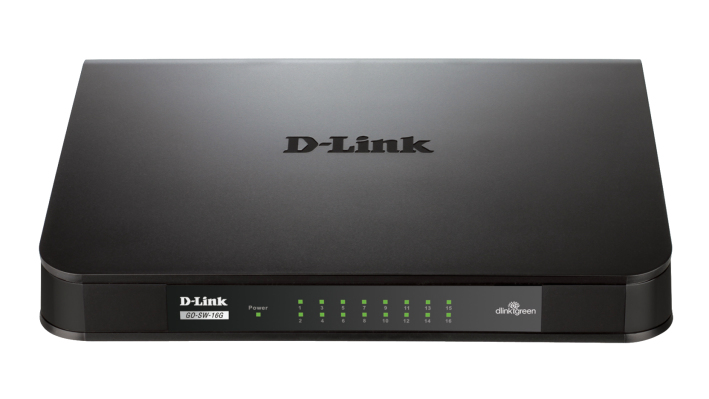 D-Link GO-SW-16G Unmanaged network switch L2 Gigabit Ethernet (10/100/1000) Schwarz
