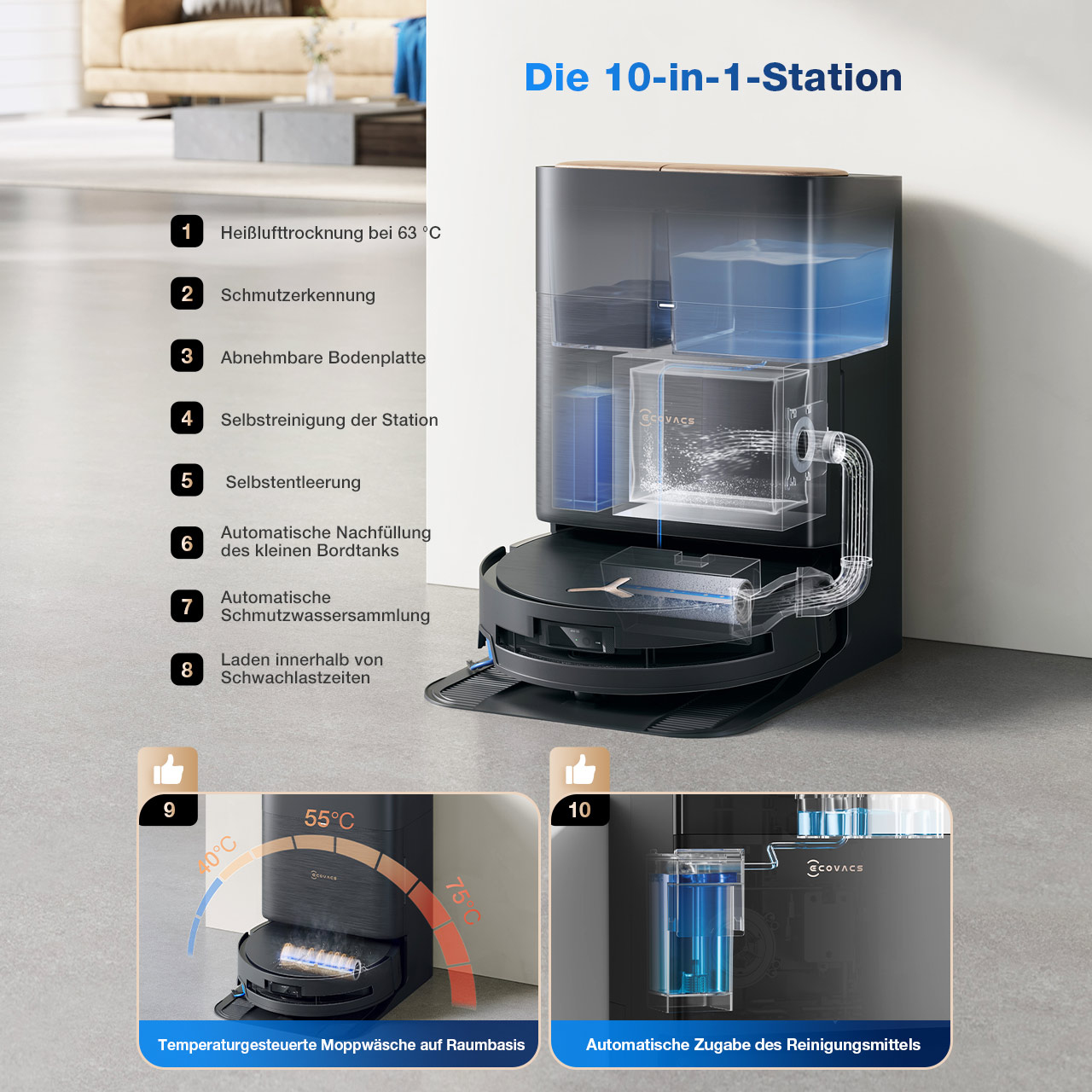 ECOVACS X9 PRO BLACK Saug-Wischroboter b8130e95d5dabf2999d9b2f82f51006562491eeb