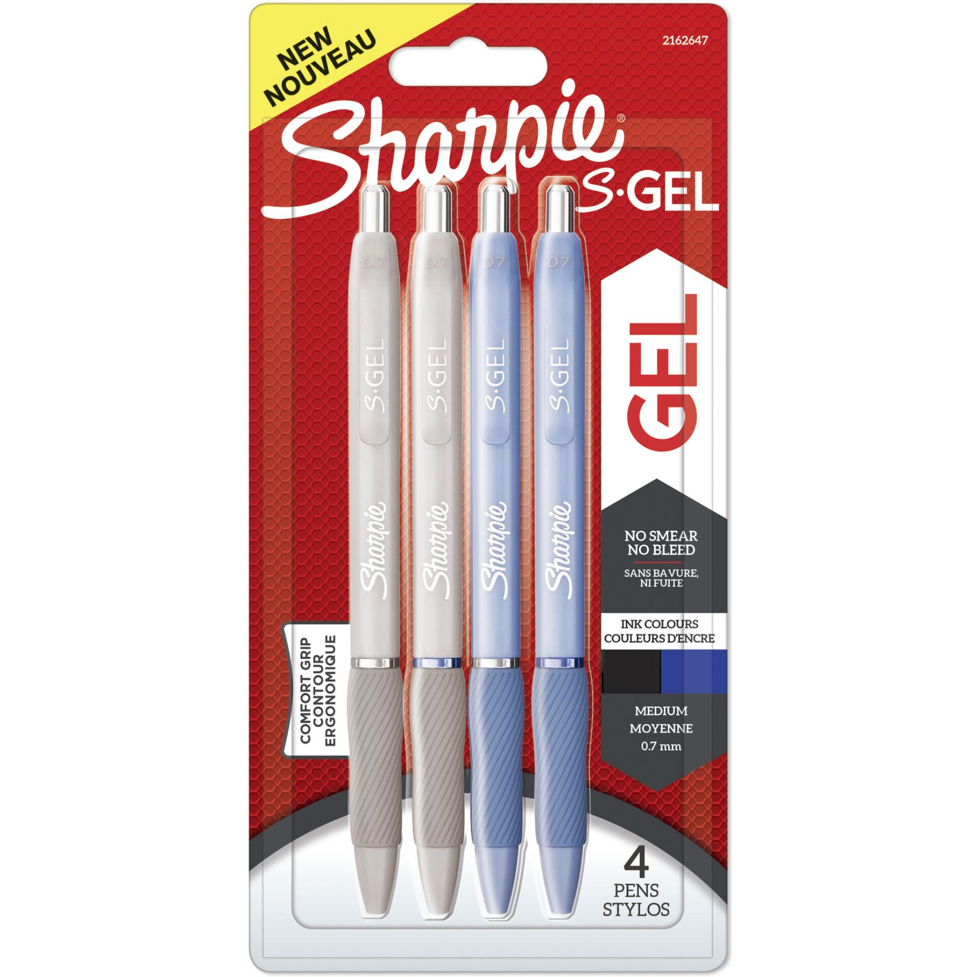 2x2 Sharpie S-Gel Frost Blue + Pearl White 0,7 mm blau + sw