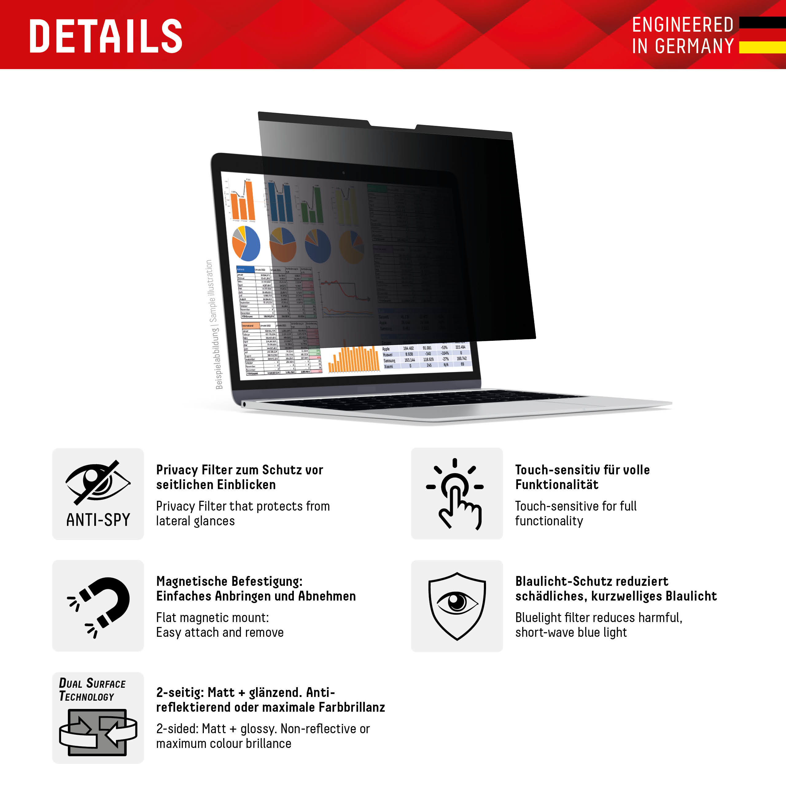 DISPLEX Privacy Safe Universal 15,6", 16:9