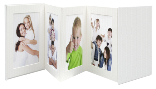 Deknudt Leporello weiß   8x10x15 Kunstleder 8 Bilder   A66DC1 8PH