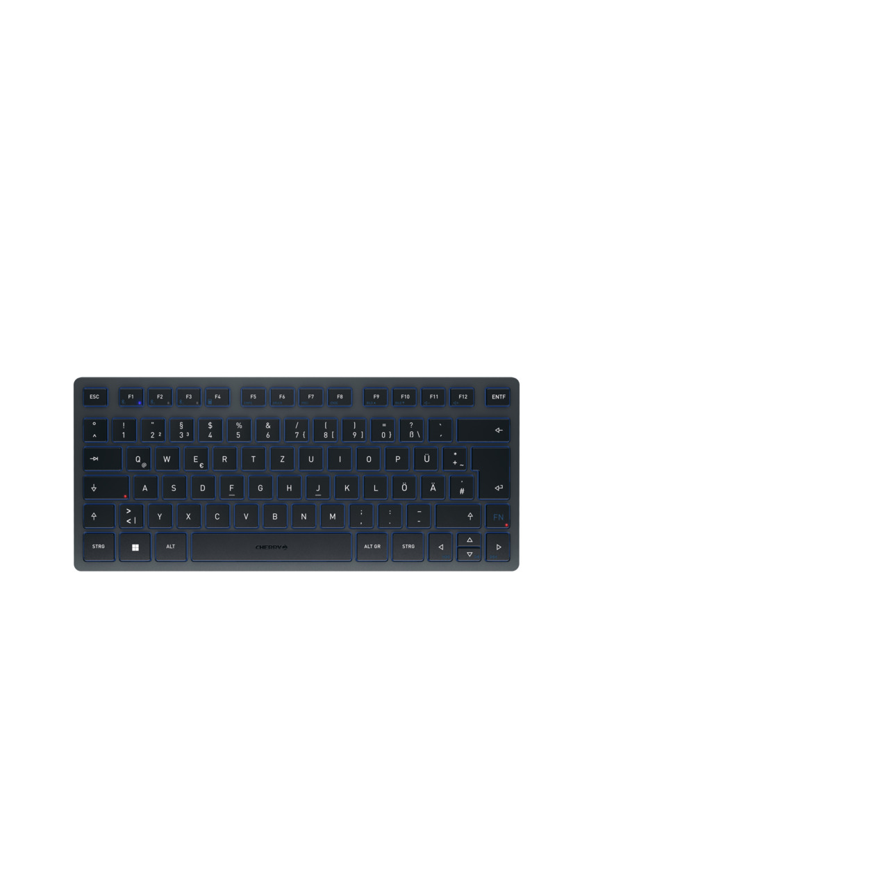CHERRY KW 7100 MINI BT, WIN, QWERTZ Tastatur, Schwarz 01722cb0ef588115935dbbc8d9eb43b2