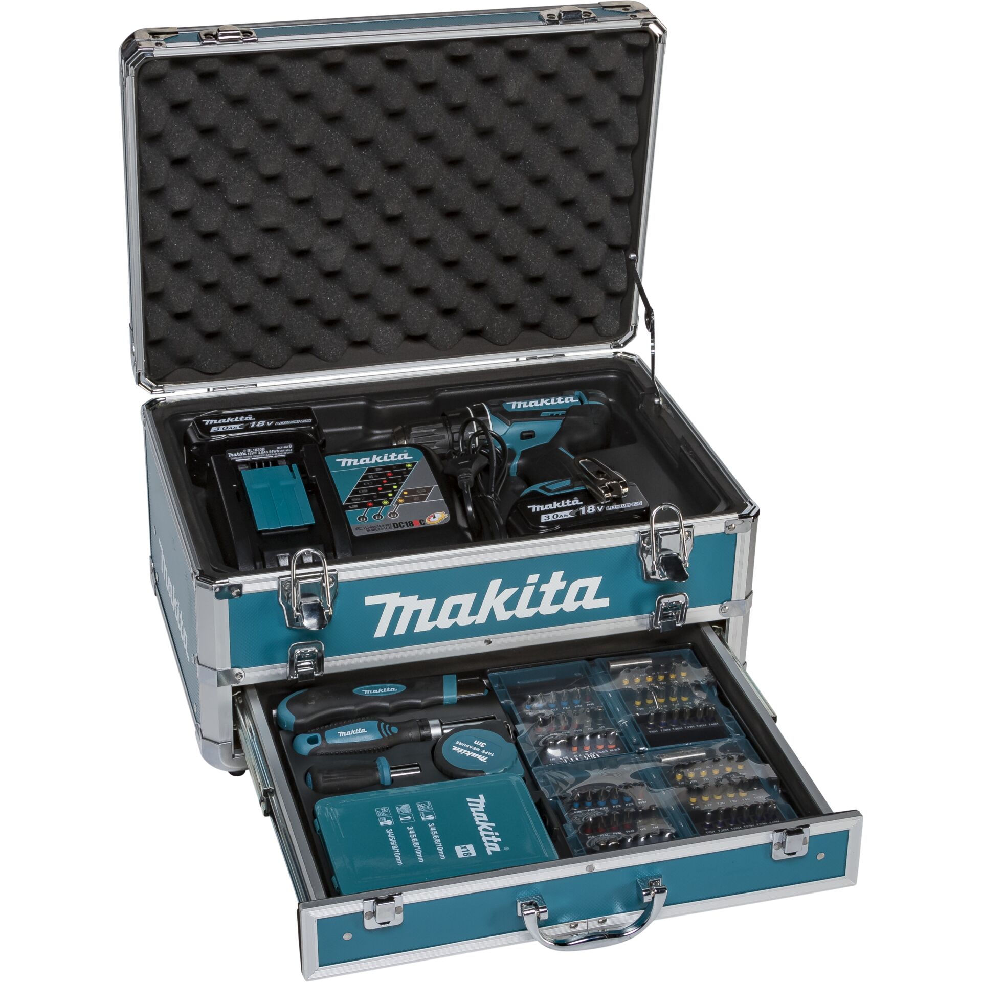 Makita DHP482RFX9 Akku-Schlagbohrschrauber