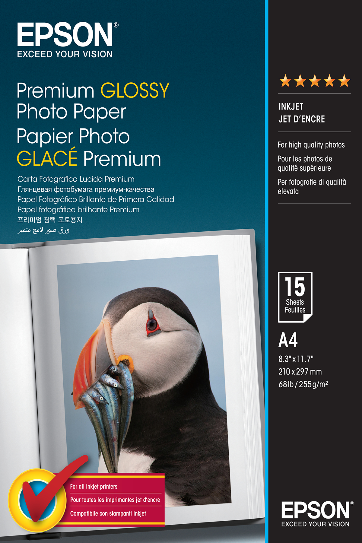 Epson Fotopapier Premium glänzend C13S042155 -A4-15 Blatt- 937165_9864569107