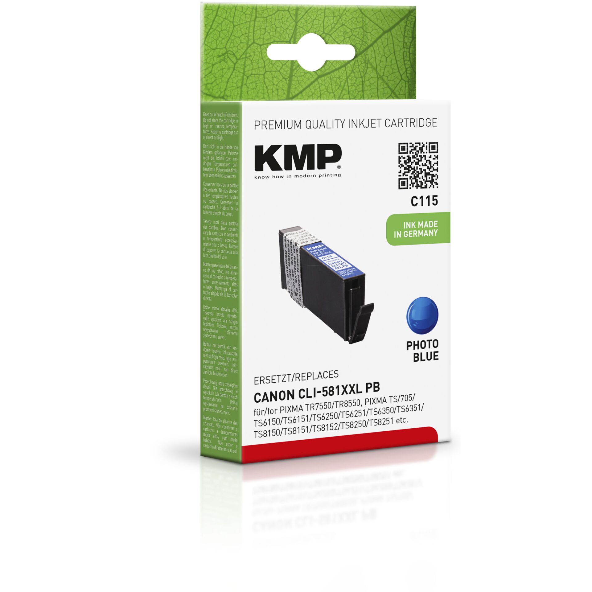 KMP C115 Tintenpatrone blue kompatibel mit Canon CLI-581XXL 434919_01