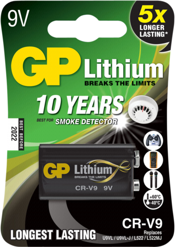 1 GP Lithium 9V Blockbatterie