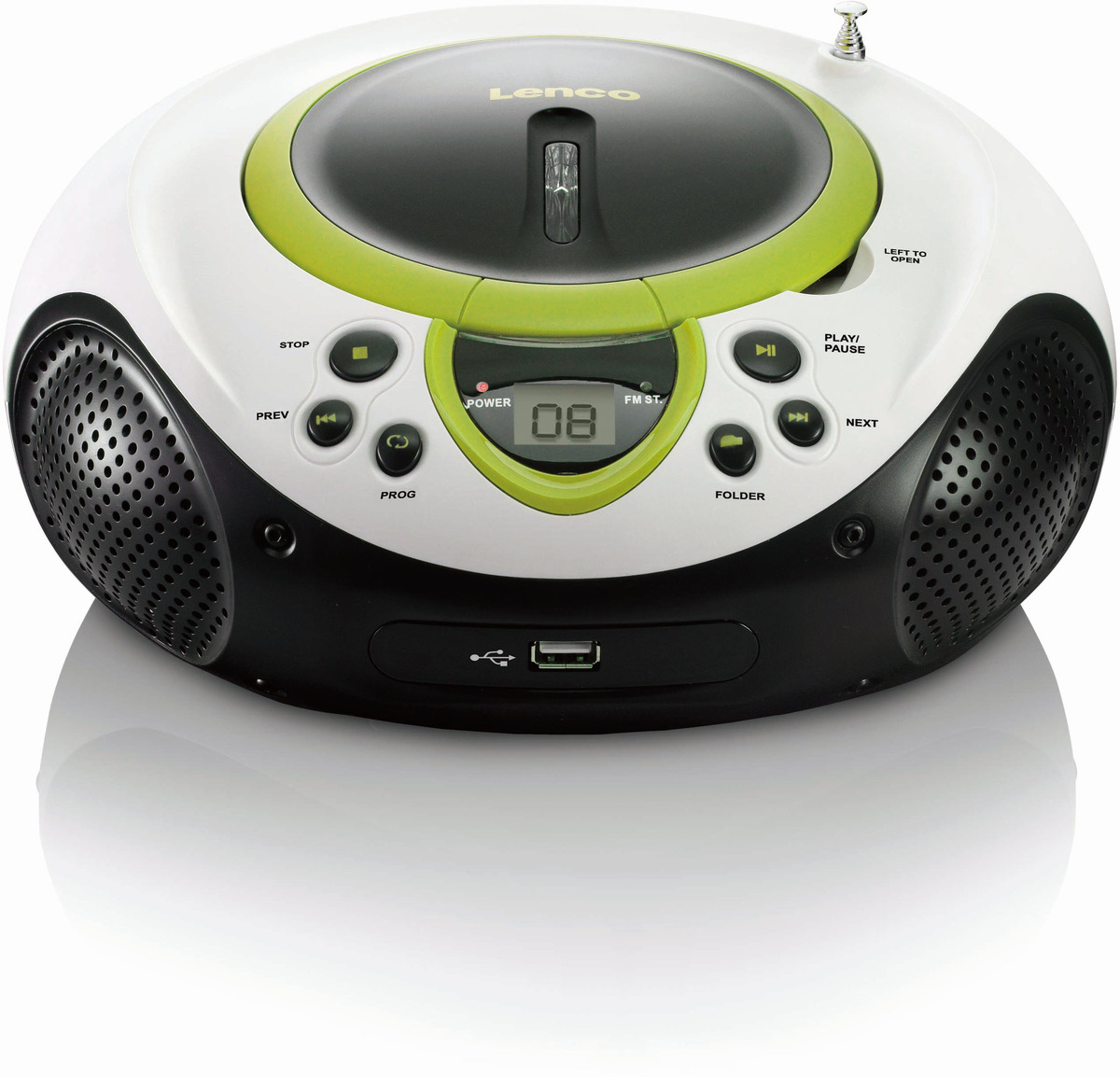 Lenco SCD-38 USB CD-Radio mit MP3, USB -Grün-