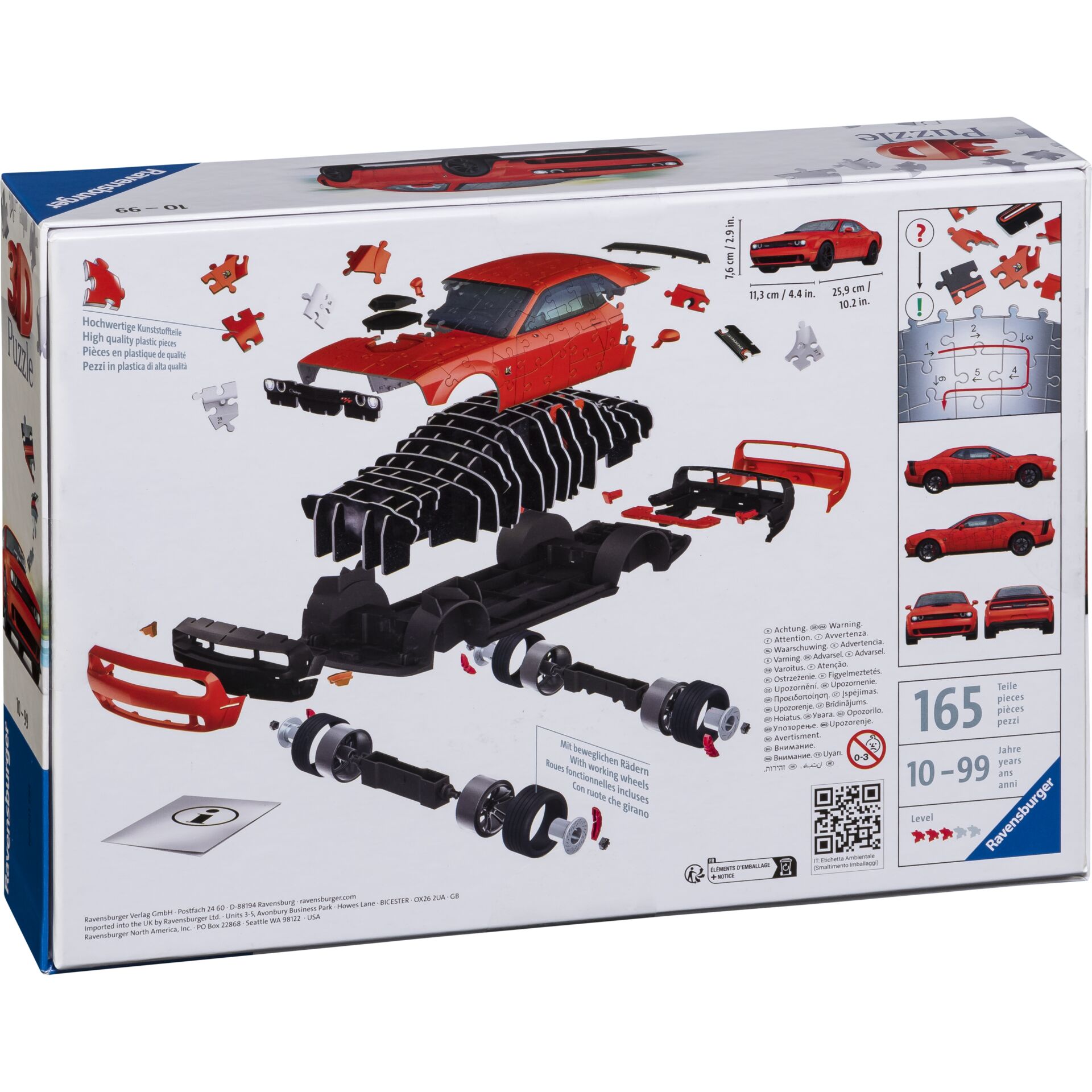 Ravensburger Dodge Challenger R/T Scat Pack Widebody 3D-Puzzle 832162_01