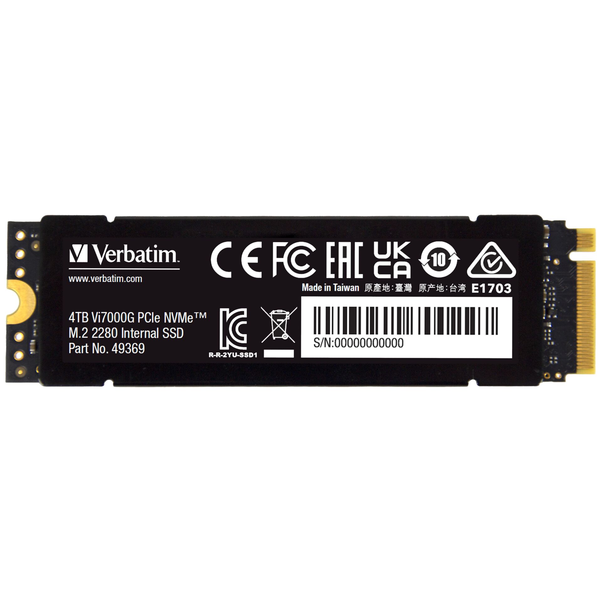 Verbatim Vi7000 M.2 SSD      4TB PCIe NVMe                  49369 828732_03