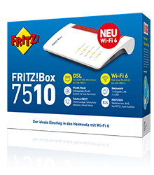 FRITZ!Box 7510 WLAN-Router Gigabit Ethernet Einzelband (2,4GHz) Weiß