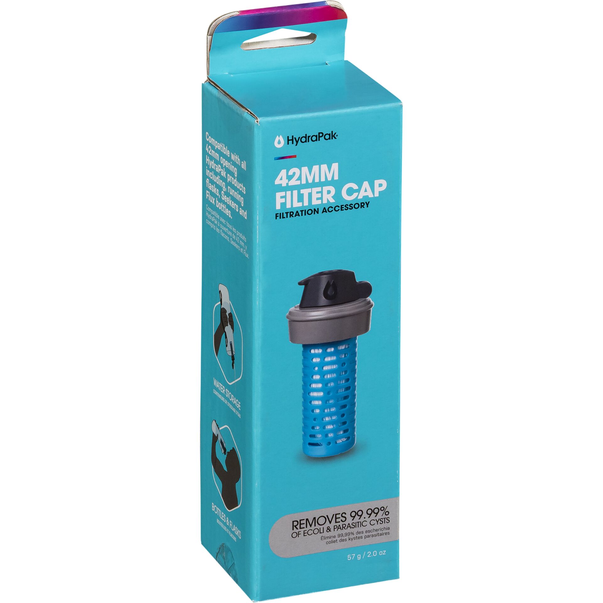 Verpackung der HydraPak 42mm Filterkappe für Wasserfiltration