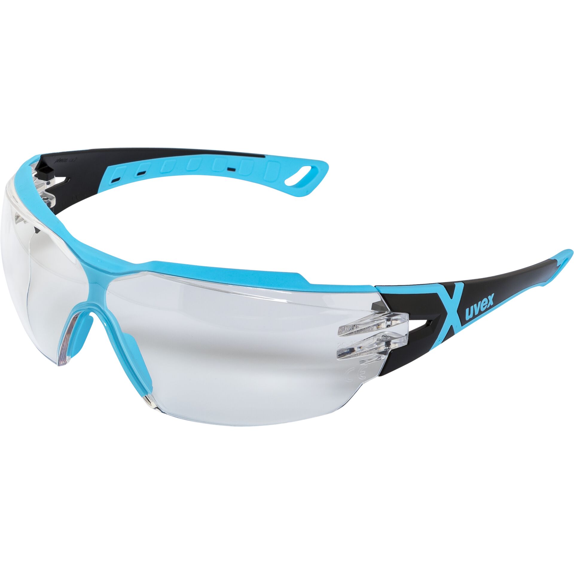 uvex Bügelbrille pheos cx2 schwarz/hellblau